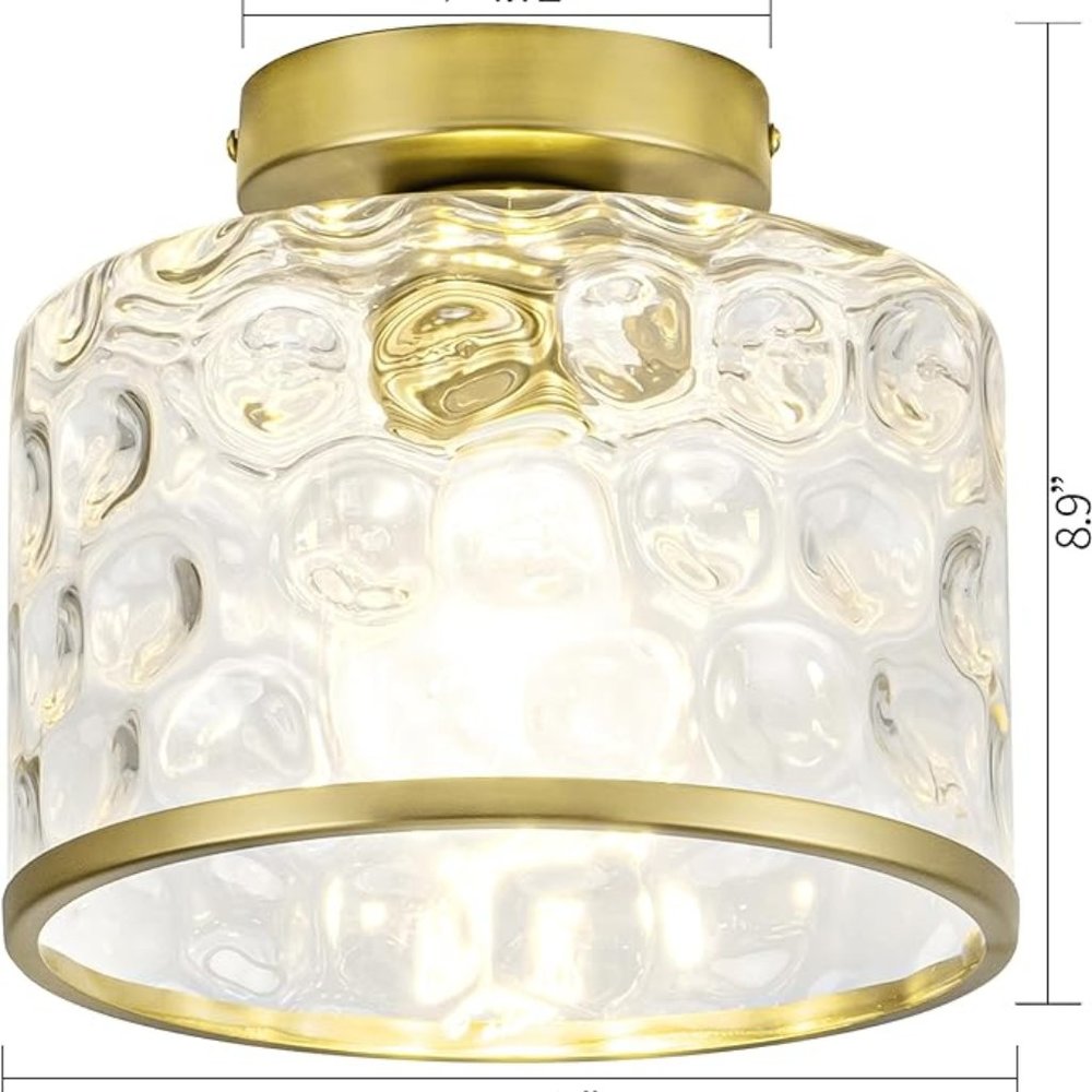 Modern Flush Mount Ceiling Light < Bulb Included >  Clear